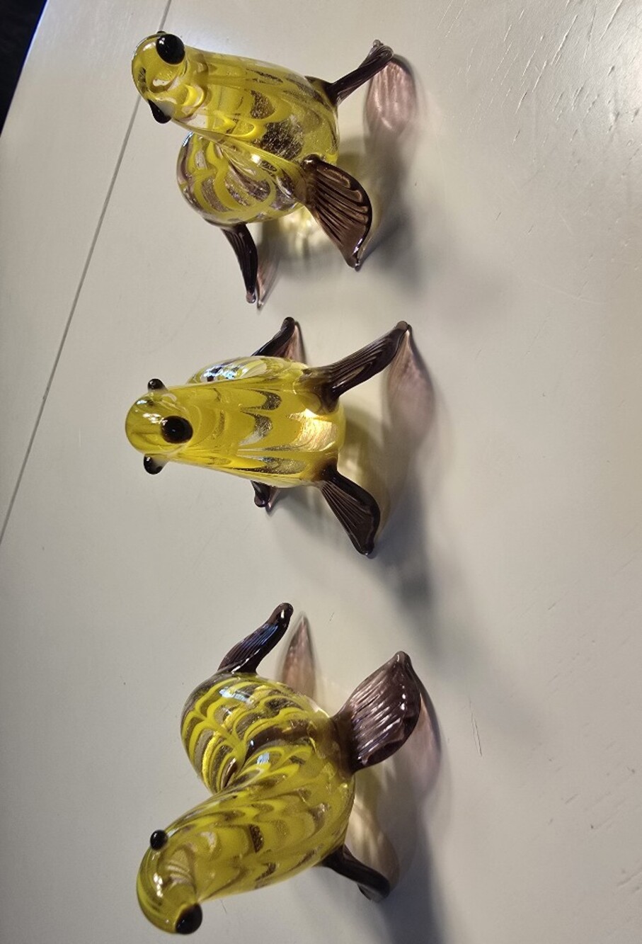 🦭Set 3 Glass Seals Fitz & Floyd Yellow Hand-Blown Glass Seal Sea Lion Figurines - Picture 5 of 8